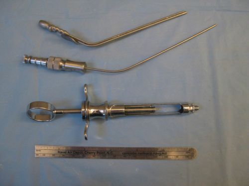 3 PCS Mixed Dental Stainless Instrument (Aspirating Syringe, Suction)