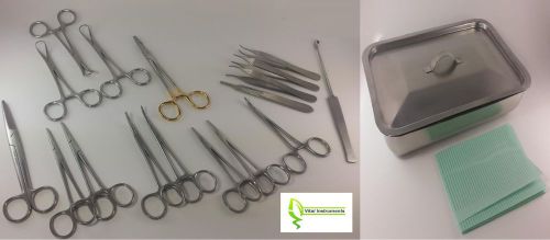 FELINE Spay Pack | 17 Instruments+Box | GERMAN STAINLESS STEEL CE | Veterinary