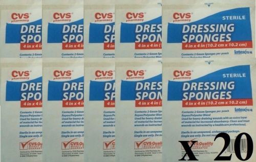 40-4&#039; X 4&#039;&#039; Dressing Sponges Latex Free, First Aid Supplies, Hunters/Prepper