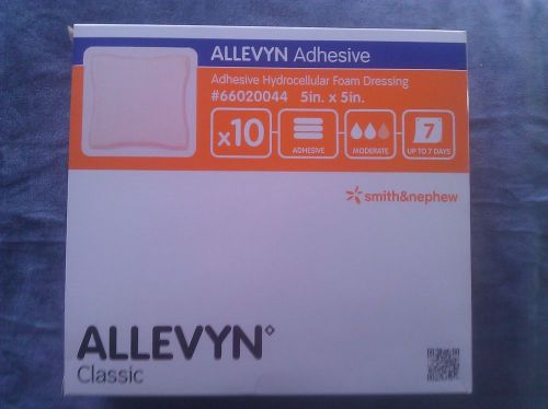 Smith &amp; Nephew Allevyn Hydrocellular Adhesive 5&#034;x5&#034; 10/box exp 09/2017