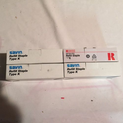 lot of 4 boxes of Ricoh, Savin   Type K Refills  Staples