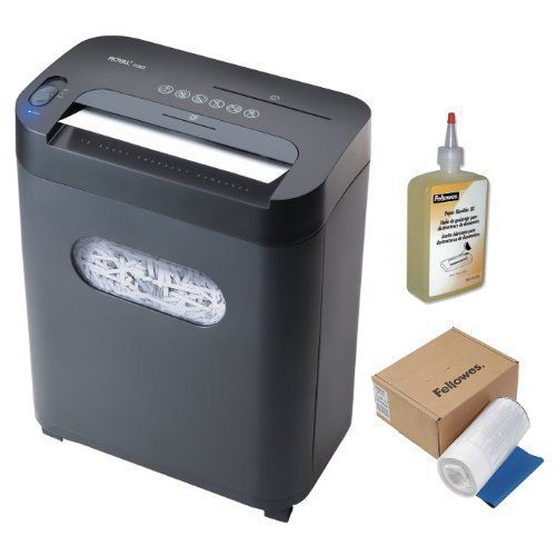 Royal 12-sheet cross cut media shredder + 100 shredder bags + shredder oil for sale