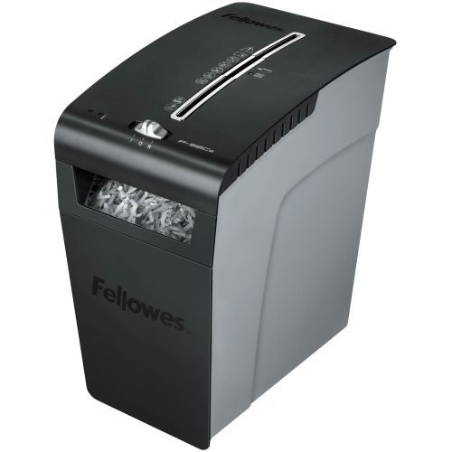 Fellowes 3225901 Shredder Cross Cut 9-1/2&#034; x14-3/4&#034; x16&#034;  9-Sheet Cap Black