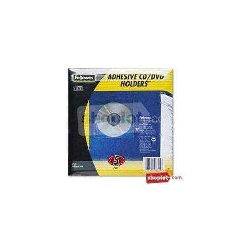 Fellowes Adhesive Cd Holders - 5 Pack - Sleeve - Slide Insert - (98315)