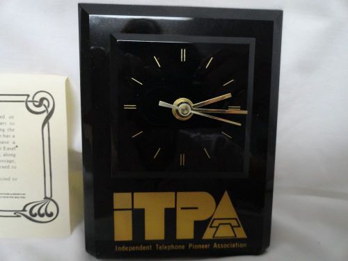 INDEPENDENT TELEPHONE PIONEER ASSOCIATION AWARD DESK CLOCK NEW