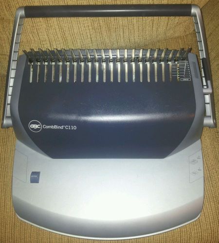 GBC CombBind C110 Plastic Punch Comb Binder Manual Binding Machine 7704250