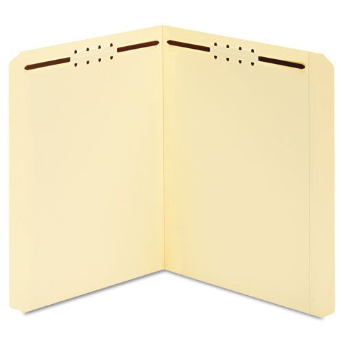 Manila Folders, Two Fasteners, Straight, Letter, 50/Box