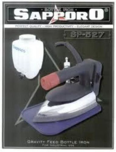 Steam Iron w/Gravity Feed Water Bottle,Shoe,Mineral