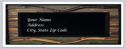 30 Bamboo Slate Bear Personalized Return Address Labels Buy 3 get 1 free (bo86)