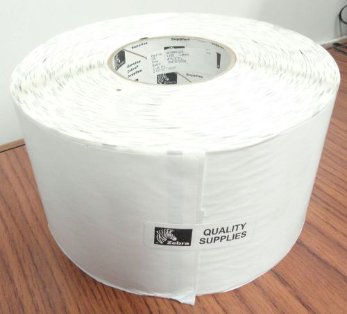 ZEBRA 800999-026 Thermal Barcode Label Printer Paper w/ Adhesive Back 4&#034;x5&#034; Roll