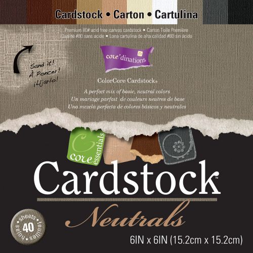 Darice Core-dinations Core Essentials Cardstock Pad 6 x 6-in 40/Pkg Neutrals