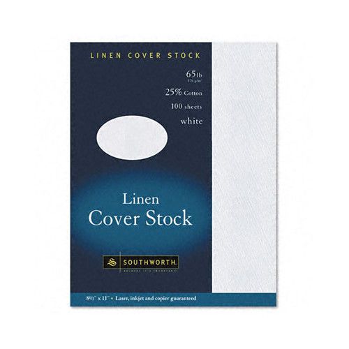 Southworth Company 25% Cotton Linen Business Coverstock, 100/Box