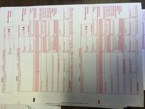 2014 1099 MISC Tax Forms, 5-Part, 50 Forms , Laser &amp; Inkjet