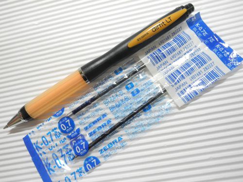 Orange new zebra ba61 0.7mm ball point pen free 2 refill blue ink for sale