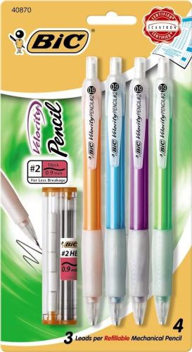 NEW PENCIL,VELCTY 0.9MM,4 Pack,BK