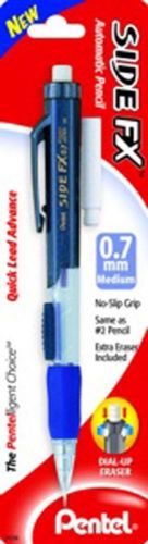 Pentel Side FX Mechanical Pencil (0.7mm) With Eraser Refill 1 Pack Carded