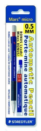 Staedtler Mars Micro Automatic Pencil - 0.5 Mm Lead Size - Blue Barrel (77505bk)