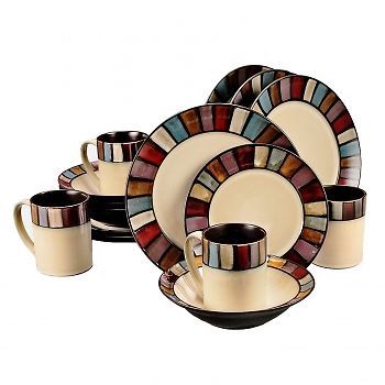 Tabella Mosaic 16 pc Dinnerware Set