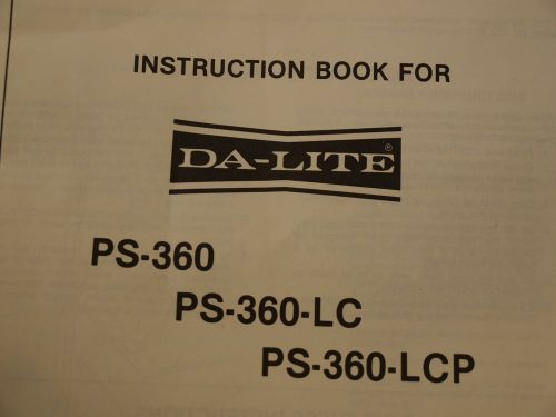 NEW OLD STOCK DA-LITE  DALITE  BRAND OVERHEAD PROJECTOR PS-360 220-240VOLT 50CYC