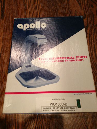 Apollo write-on transparency film wo100c-b - 8.5 x 11 - open box - 70 sheets for sale