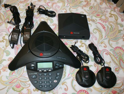 Polycom SoundStation2W SS2W 1.9GHz Wireless Phone 2201-67800-160 w/External Mics