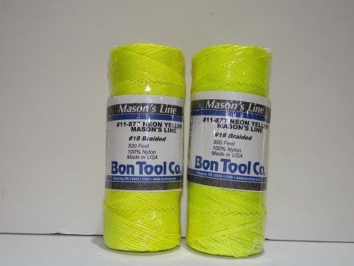 #18 Braided Mason&#039;s Line- Yellow- 2 pc pack