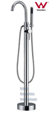 New Cylinder GooseNeck WELS Freestanding Bath Spout / Mixer &amp; Hand Held Shower