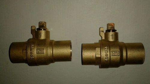 2 - 1&#034;  600 CWP Brass Sweat  Ball Valves New