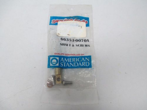 NEW AMERICAN STANDARD 66353-0070A FAUCET VALVE SHAFT &amp; SCREW D275605