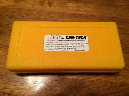 Cen-Tech Laser Level 3 Vial Brand New In Case Moxel 46735