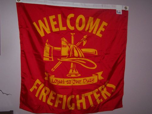 3&#039;x3&#039; welcome firefighters flag for sale