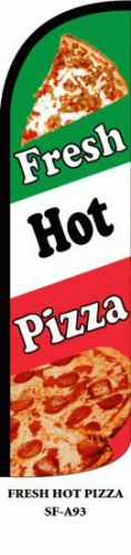 FRESH HOT PIZZA Windless Super Sign Flag 16&#039; Full Sleeve Deluxe Banner /Pole j*