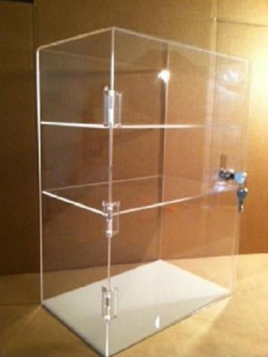 Acrylic Countertop Display Case 12 x 7 x 17.5 Tall  Locking Security Showcase