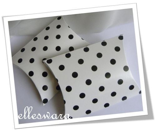 BULK LOT 5 x White &amp; Black POLKA DOT Pillow JEWELLERY Gift BOX Case