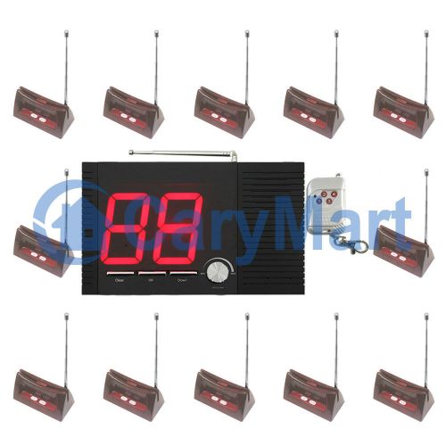 99-Channel LED Display Wireless Calling System With 12 Calling Buttons(2Buttons)