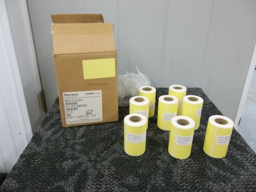 8 ROLLS INTERMEC UNOVA YELLOW LABELS PAPER TRANSFER PRINTER 2&#034; X 3.25&#034; NEW