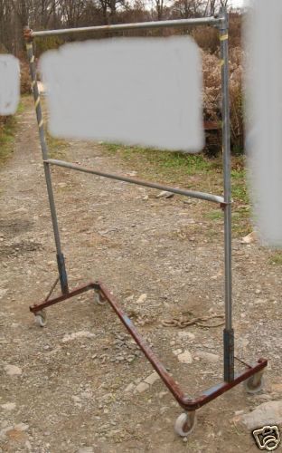 1 ROLLING GARMENT RACK CLOTHING RACKS &#034;Z&#034;  COMMERCIAL