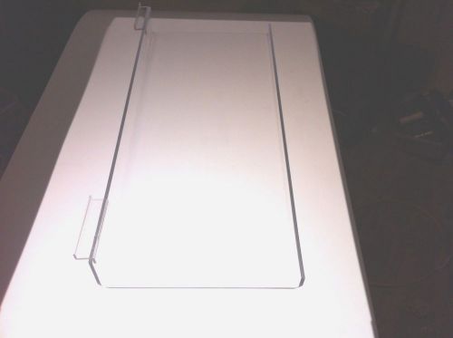 4 Each 24&#034; x 8&#034; Acrylic Slatwall Shelf with 1&#034; lip  3/16&#034; Non-glare