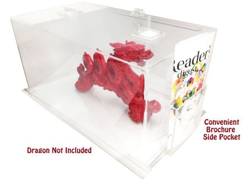 Acrylic Countertop Display Case 17&#034; x 8&#034; x 8.5&#034; Show Case Lock Safe Box