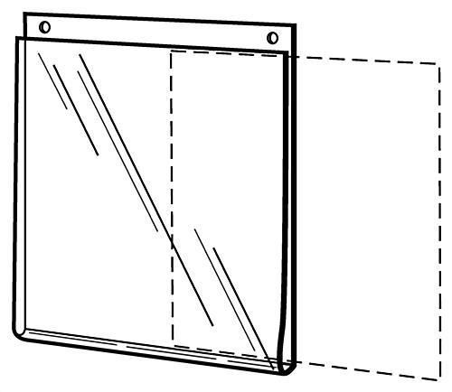 15 Wall Mounted Acrylic Sign Holders for 8 1/2 x 11 Paper