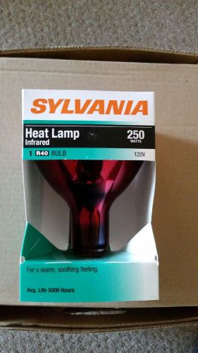 Sylvania heat lamp infrared 250 watts 120v r40 bulb - free shipping for sale