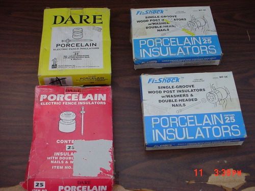 Total 99 Fi-Shock  MP-5E &amp;  Dare 16D  Porcelain Electric Fence  Insulators