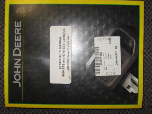 John Deere 9660 9760 STS Combine Operator&#039;s Manual