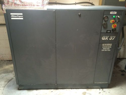 Atlas copco gx37 50 hp rotary screw air compressor for sale