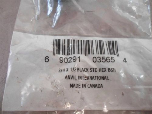 3/4 x 1/2 black std hex bushing for sale