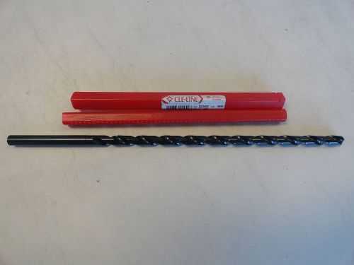 CLE-LINE C20452 OAL HSS 118 (DEG) K-NOTCHED POINT BLACK OXIDE DRILL 3/8&#034; X 12&#034;