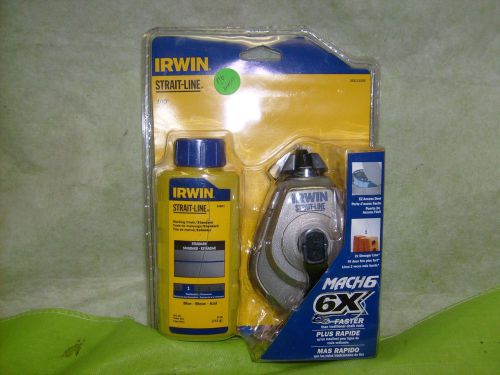 Irwin Strait Line 2031315DS Mach6 Chalk Reel &amp; Chalk Combo New