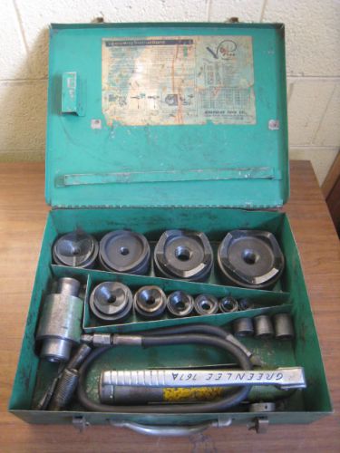 Greenlee 7310 7310SB 1/2&#034; to 4&#034; Slugbuster Hydraulic Knockout Set w/ Metal Case