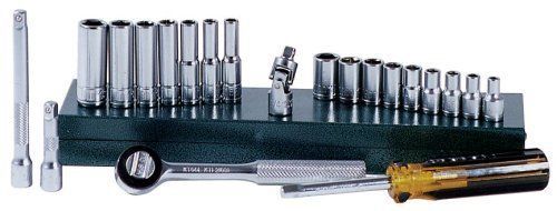 K Tool International KTI-26000 21 Piece 1/4&#034; Drive 6 Point Metric (kti26000)