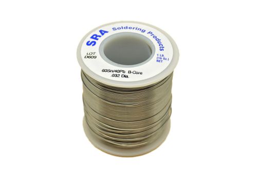 Acid Flux Core Solder, 60/40 .032-Inch, 1-Pound Spool